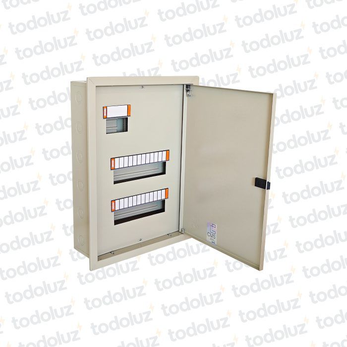 Tablero Embutir Metal 24 Modulos + Distribucion RST+N+T 63A Beige Cominsa