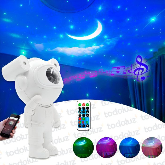 Luminaria de Mesa Astronauta c/Bluetooth Parlante y Control Remoto USB 100-240V (56.194)