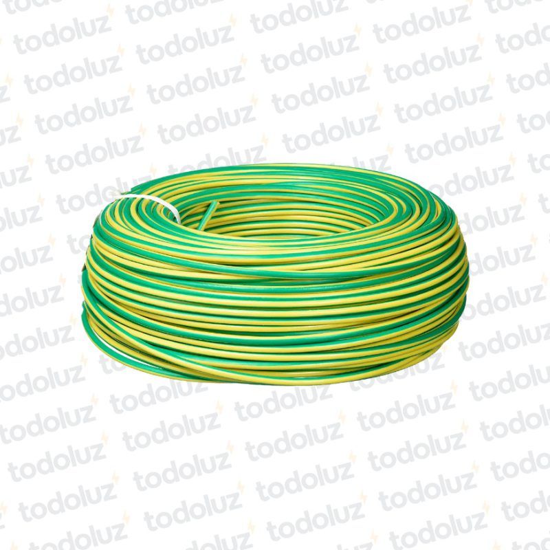 Cable Multifilar 2mm² Verde/Amarillo 750V Antillama (x.1Metro) Inpaco