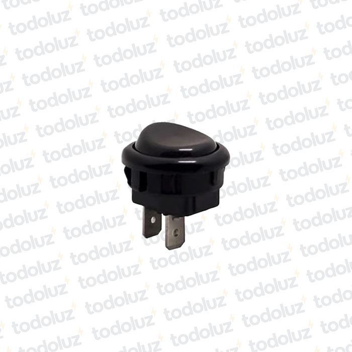 Interruptor PVC Tecla Redondo On/Off 1P 3A 250V Negro Margirius