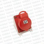 Tomacte. Adosar Industrial 6H 3x16A+T+N (5 Pin) IP44 380-415V Rojo Eletromar