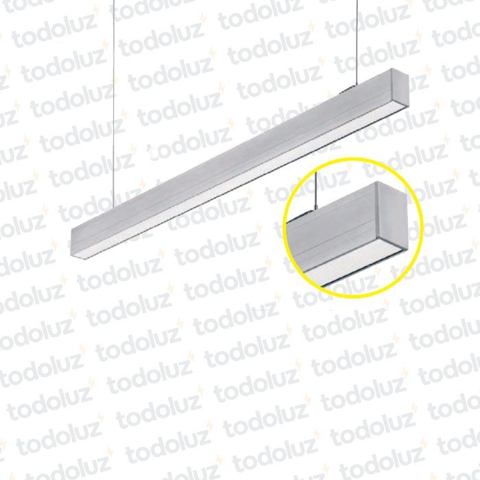 Artefacto Lineal Aluminio p/Adosar o Suspender 36w 4000°k 1.20cm (54.735)