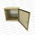 Gabinete Exterior Metal Beige 300x300x200mm IP66 IK10 c/ Placa de Montaje Myl