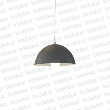 Colgante Semicirculo Gris F/Blanco 25cm 1*E27 (54.750)