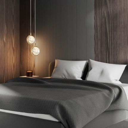 Colgante Vd. Circular Det. Dorado Led Incorp. 7W 3000°K (54.909)