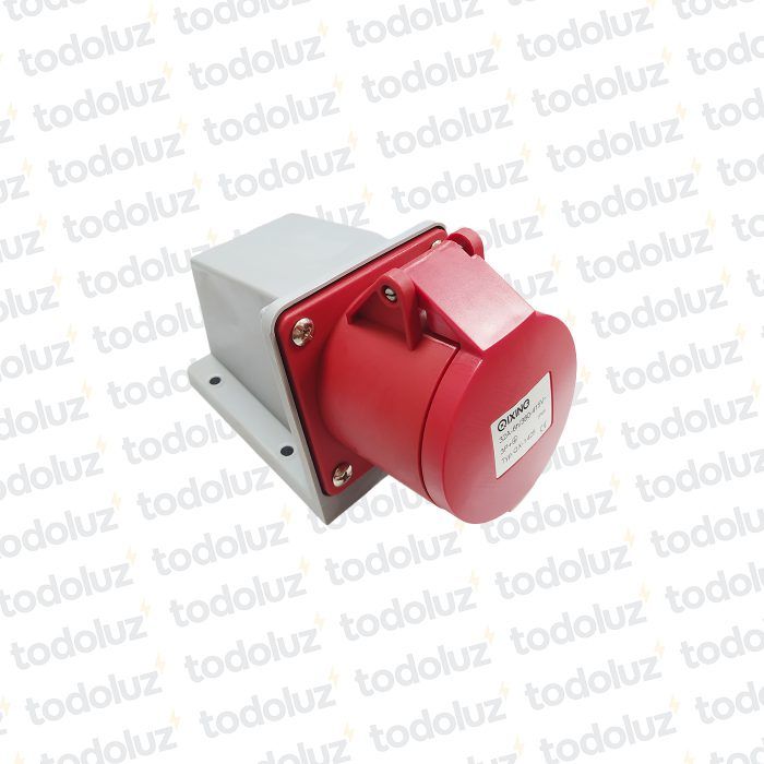 Tomacte. Adosar Industrial 6H 3x32A+T (4 Pin) IP44 380-415V Rojo Qi