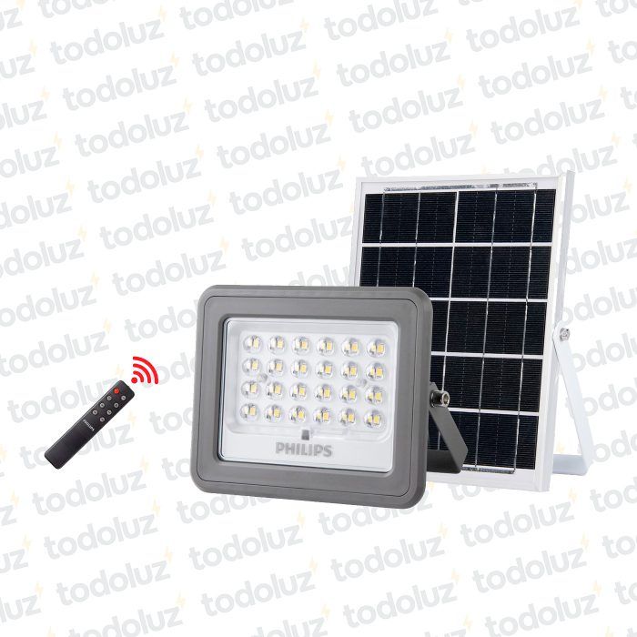 Proyector Multiled 60W 6500°k 600lm c/Panel Solar y Control IP65