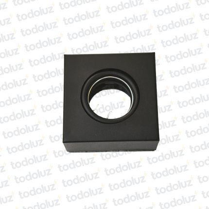 Spot p/Adosar Cuadrado Movil Negro 10x10x4.5cm 1*GU10 (52.213)