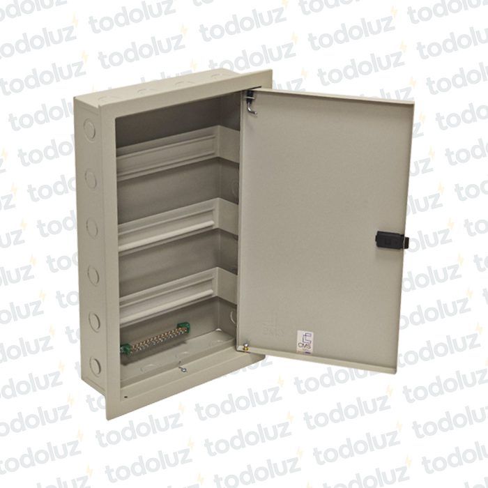 Tablero Embutir Metal 36 Modulos + Distribucion Neutro 63A Beige Cominsa