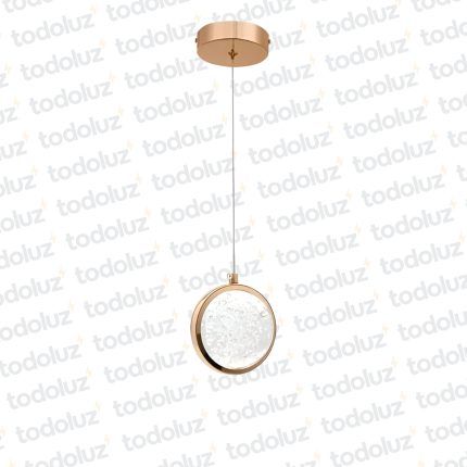 Colgante Vd. Circular Det. Dorado Led Incorp. 7W 3000°K (54.909)