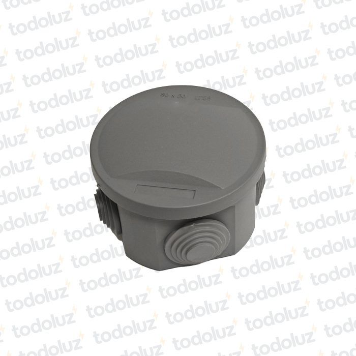 Caja de Paso Plastica Gris 80x50mm c/ Tapa IP55