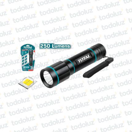 Linterna Aluminio Led 250lm IP64 3xAAA Total