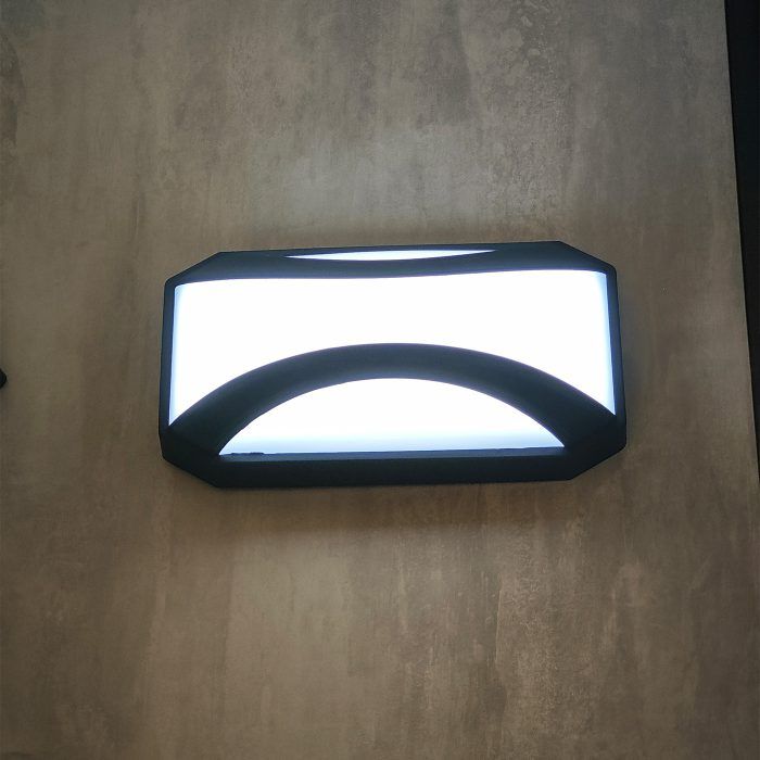 Tortuga Rectangular Negro c/ Rejilla 24w 6500°k (57.457)