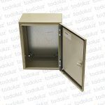 Gabinete Exterior Metal Beige 400x300x200mm IP66 IK10 c/ Placa de Montaje Myl