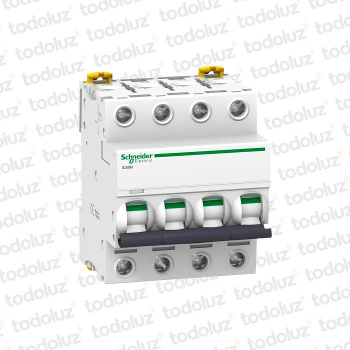 Interruptor Termomagnetico Sist. Din 4P 25A 6ka C IC60 Premium Schneider