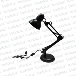 Luminaria de Mesa Articulable 60cm B. Red. Negro T. Negro 1*E27 (56.123)