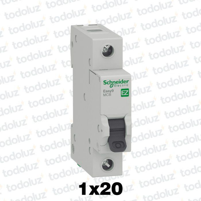 Interruptor Termomagnetico Sist. Din 1P 20A 6ka C EZ9 Schneider