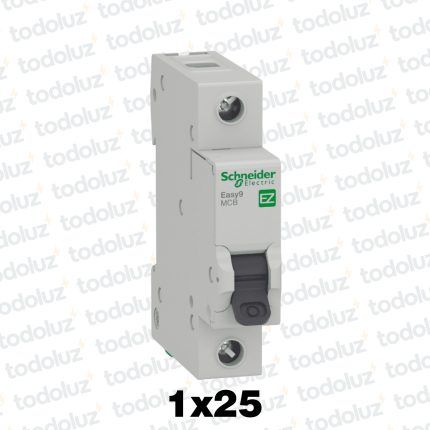 Interruptor Termomagnetico Sist. Din 1P 25A 6ka C EZ9 Schneider