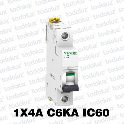 Interruptor Termomagnetico Sist. Din 1P 4A 6ka C IC60 Premium Schneider