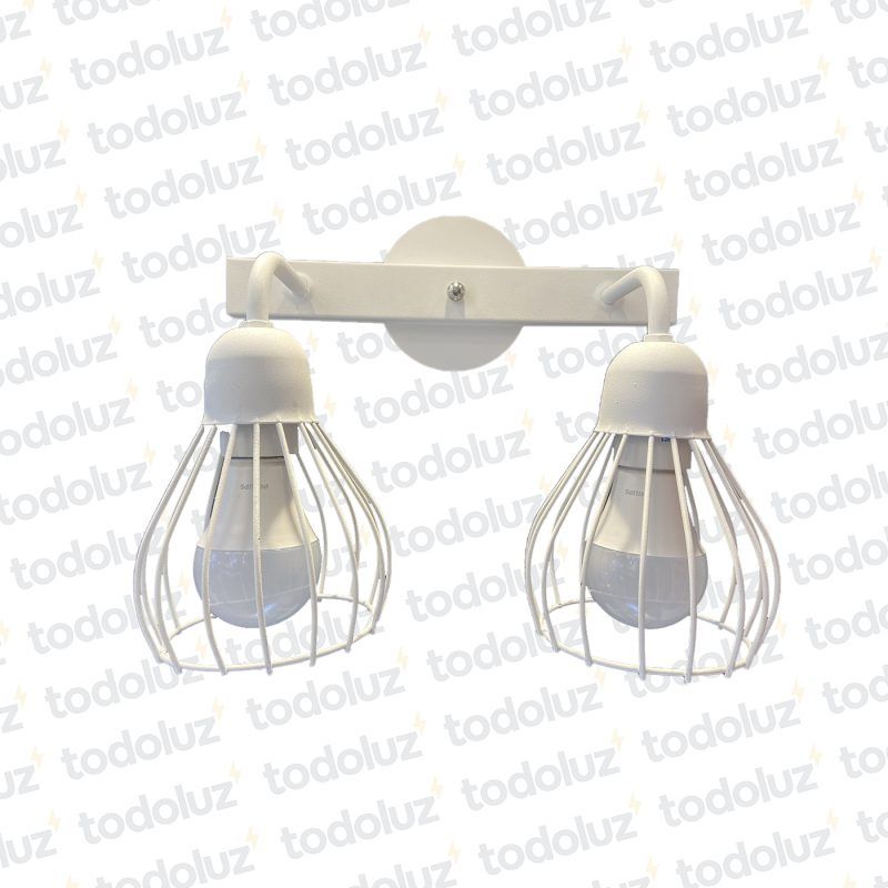 Aplique de Pared Vintage Esferico Blanco 2*E27 (50.360)