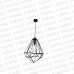 Colgante Vintage Tipo Diamante 50cm 1*E27 Negro (54.703)