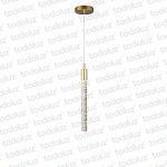 Colgante Dorado Vd. Cilindrico Led Incorp. 5W 3000°K (54.903)