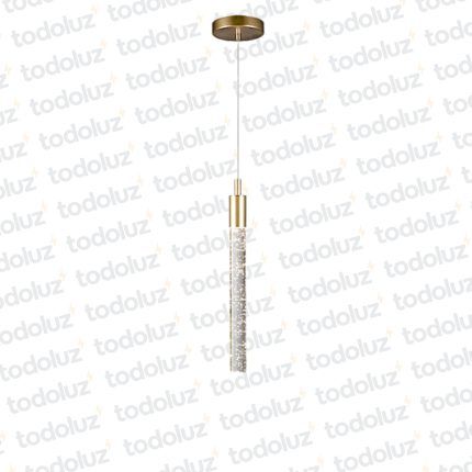 Colgante Dorado Vd. Cilindrico Led Incorp. 5W 3000°K (54.903)