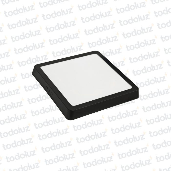 Panel Led Cuadrado p/Adosar Borde Negro 18w 3000°k Taschibra