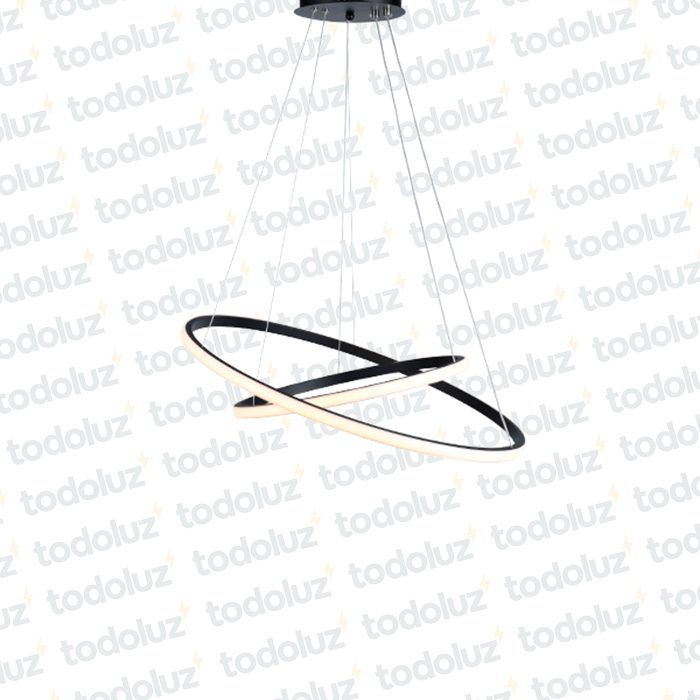 Colgante Doble Anillo Negro Led Incorp. 35W 2800lm 3000°K (54.889)