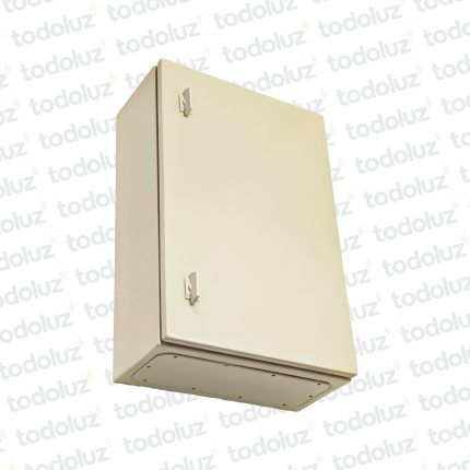 Gabinete Exterior Metal Beige 600x400x200mm IP66 IK10 c/ Placa de Montaje Myl