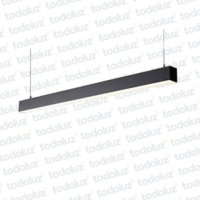 Artefacto Lineal Negro p/Adosar o Suspender 36w 4000°k 1.20cm (54.902)