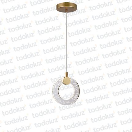 Colgante Dorado Vd. Anillo Led Incorp. 6W 3000°K (54.911)