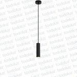 Colgante Tubo 35cm Negro 1*GU10 (54.924)