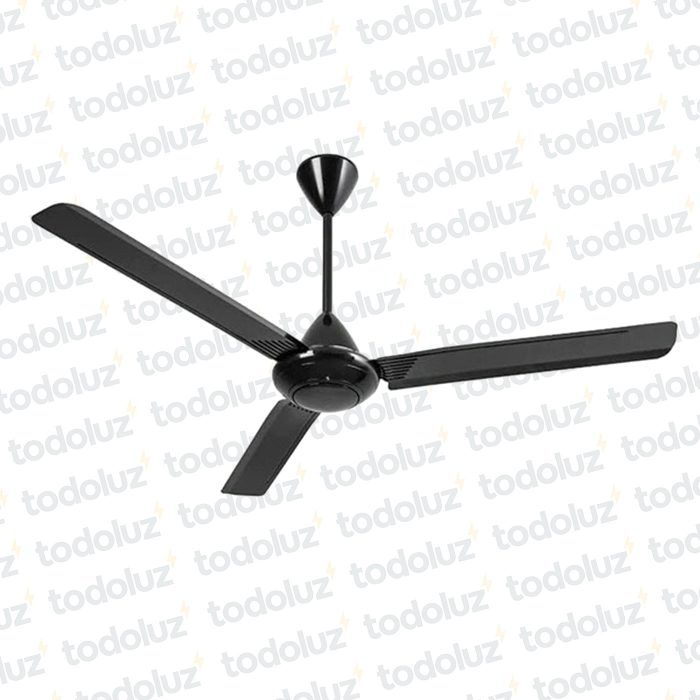 Ventilador de Techo Negro c/ Control 5 Aletas 80W 220Vac Ek