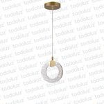 Colgante Dorado Vd. Anillo Led Incorp. 6W 3000°K (54.911)