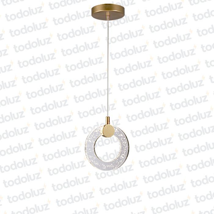 Colgante Dorado Vd. Anillo Led Incorp. 6W 3000°K (54.911)