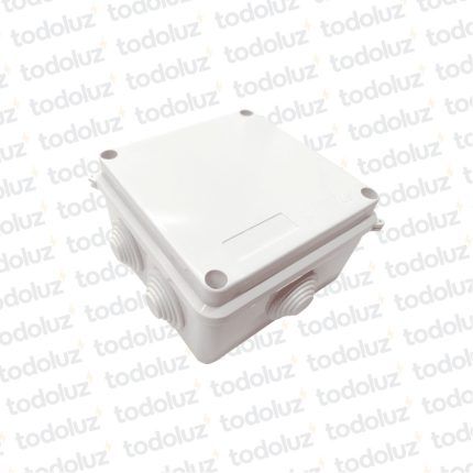 Caja de Paso Plastica 100x100x70mm c/ Tapa IP65 Blanco