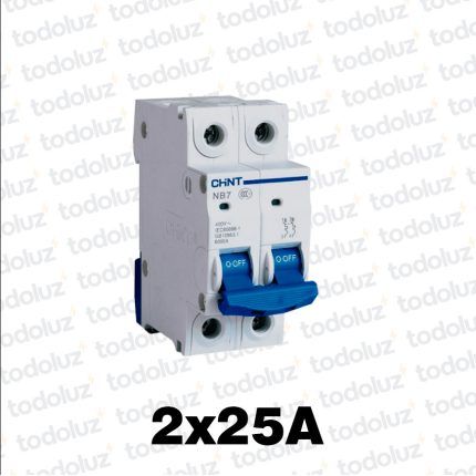 Interruptor Termomagnetico Sist. Din 2P 25A 6ka C Chint