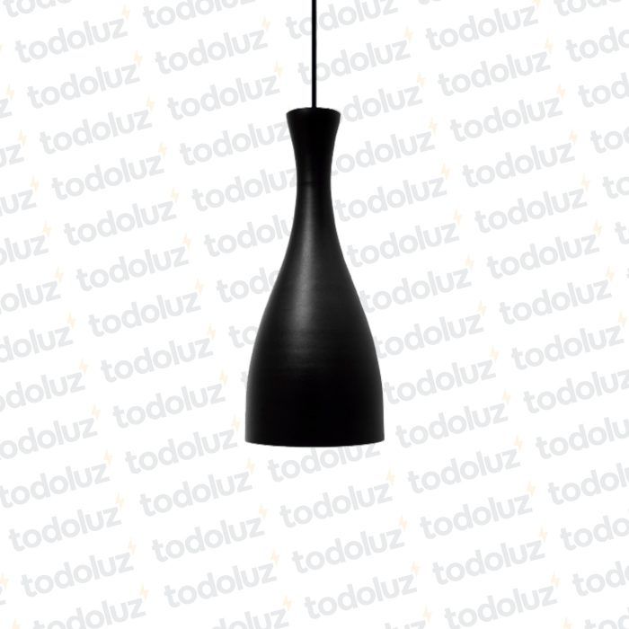 Colgante T. Cono Negro F. Negro 1*E27 (54.458)