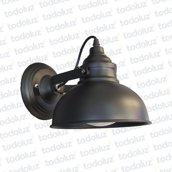 Aplique 1 Luz Oval Negro Cabezal Movil 1*E27 (50.357)