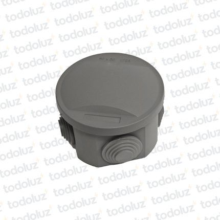 Caja de Paso Plastica 80x50mm c/ Tapa IP55 Gris