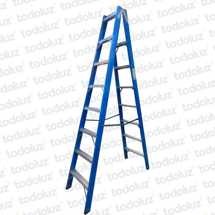 Escalera Fibra de Vidrio Baja Tension Tijera Doble 8P 240cm