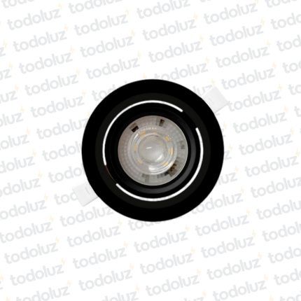 Spot Led Embutir Redondo Borde Negro (ø120mm) 7W 3000°k