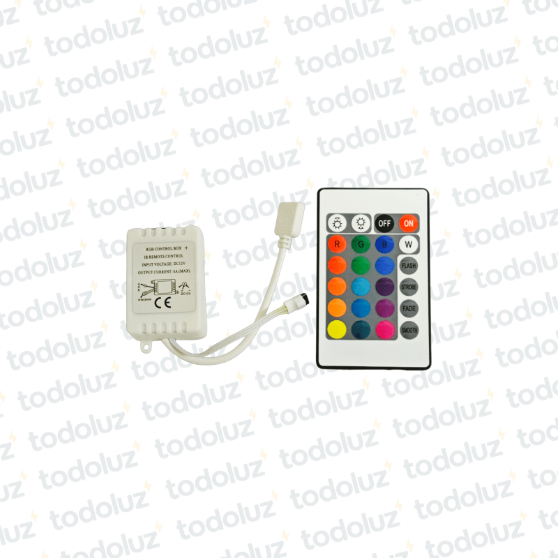 Controlador p/ Cinta Led RGB 6A Una Entrada 12V