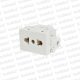 Mod. Tomacte. 24mm Euroamericano + T 10/16A 250V Blanco Ek