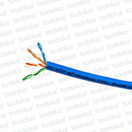 Cable U/UTP Cat.6 Azul 23AWGx4P 100% Cobre (x.Caja/305mts) Norphel