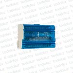 Bloque de Distribucion 4P 125A 15 Bornes c/Acrilico Sist. Din/Adosar