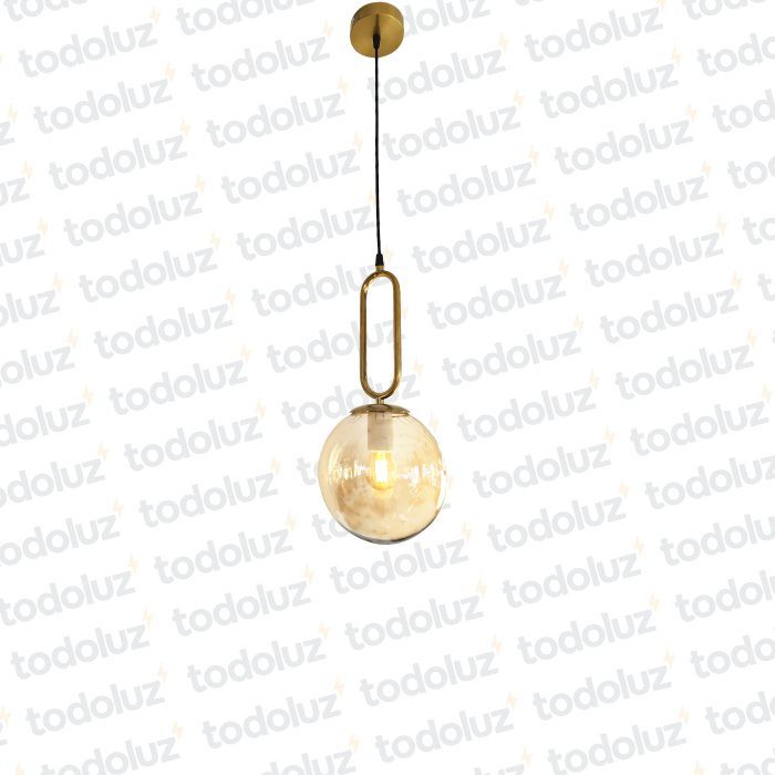 Colgante Arco Oval Dorado Esfera Vd. Caramelo 1*E27 (LIQUIDACION) (54.840)