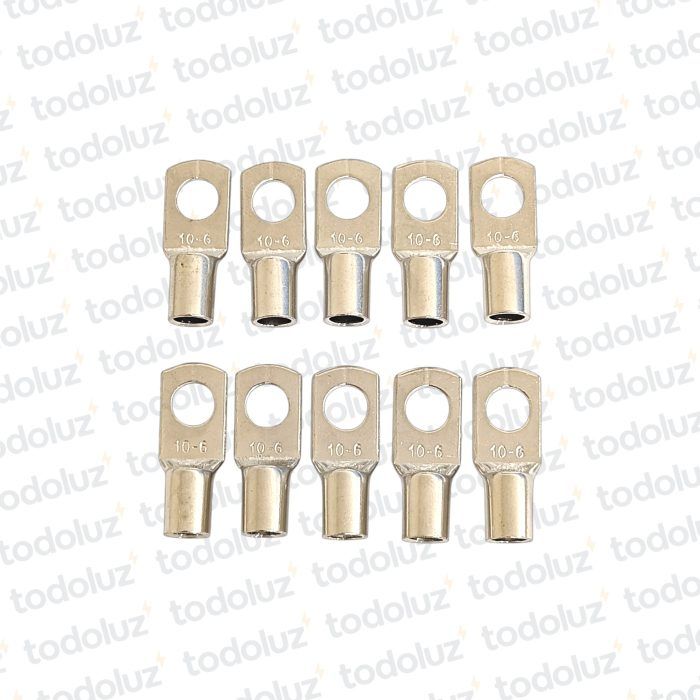 Terminal Ojal a Compresion Cobre 10mm² (x.10unid)