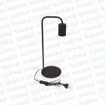 Luminaria de Mesa Metalico Negro 1*E27 (56.214)